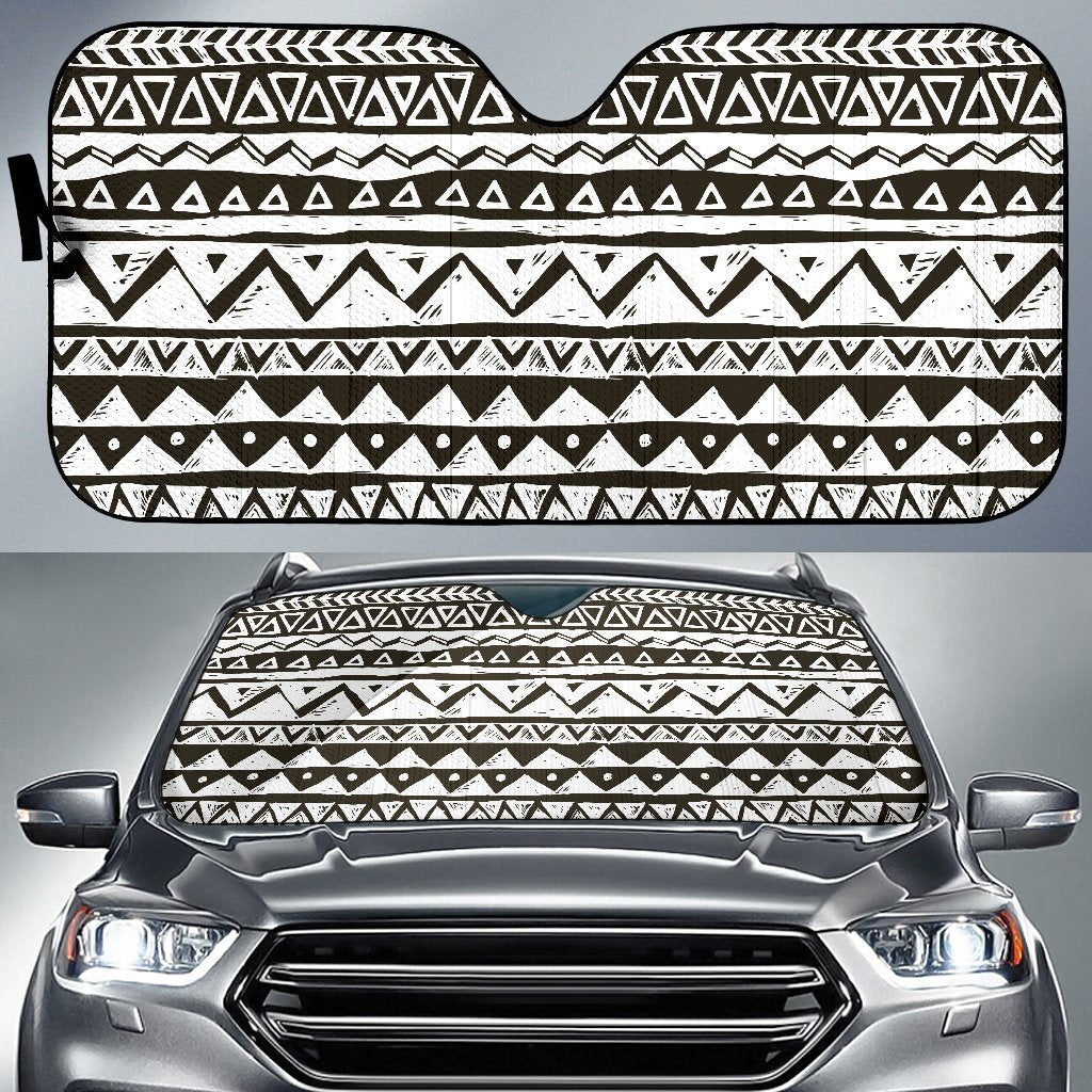 Hand Draw Tribal Aztec Car Sun Shade-JorJune