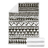 Hand Draw Tribal Aztec Fleece Blanket