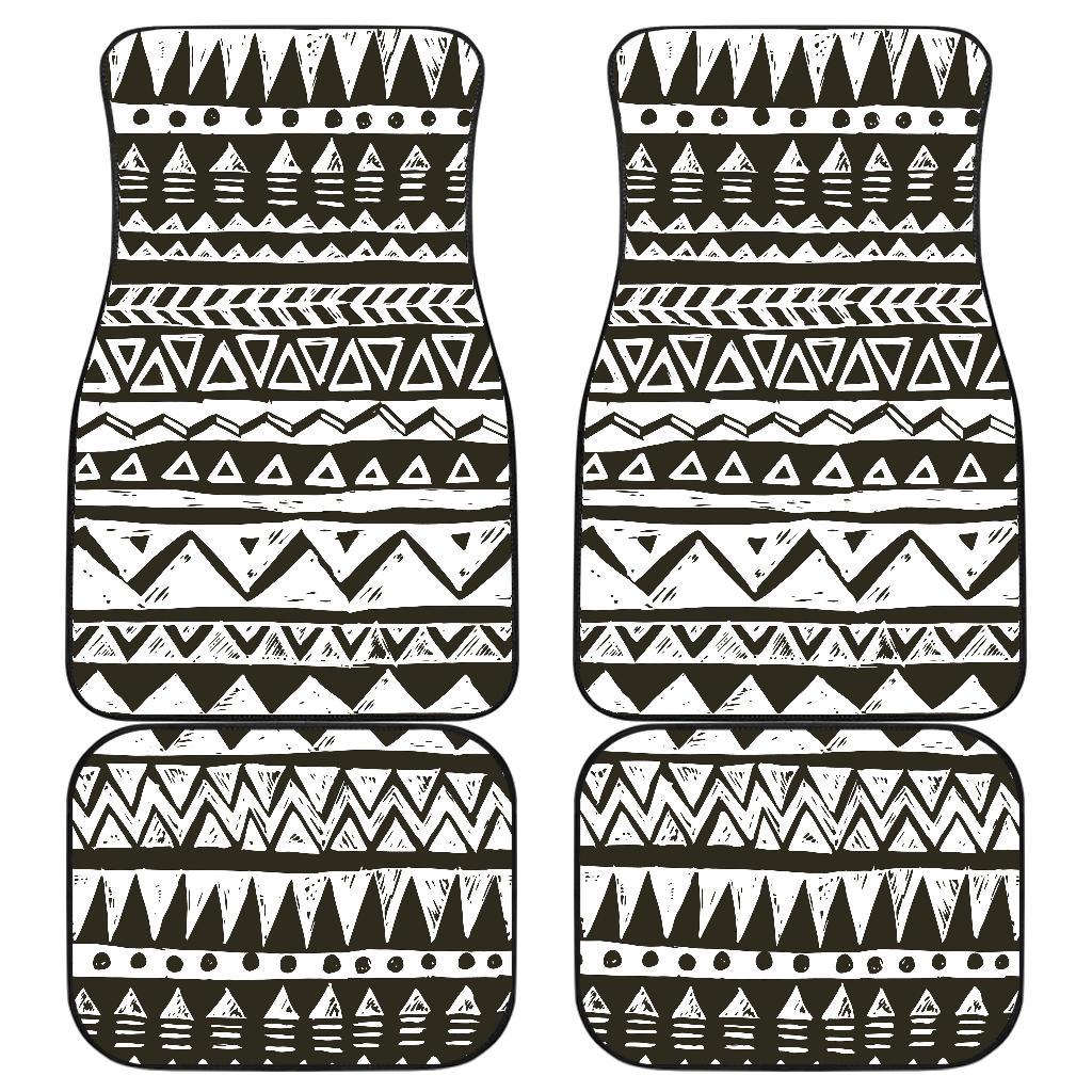 Hand draw Tribal Aztec Front and Back Car Floor Mats