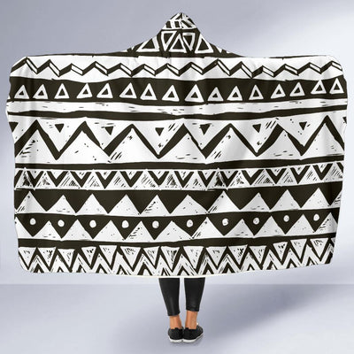 Hand draw Tribal Aztec Hooded Blanket-JORJUNE.COM