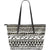 Hand draw Tribal Aztec Large Leather Tote Bag