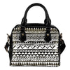 Hand draw Tribal Aztec Leather Shoulder Handbag