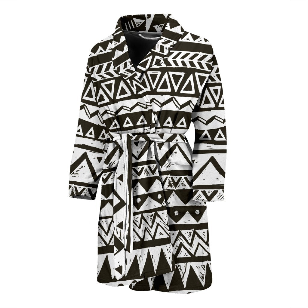 Aztec Print Robe Hand Draw Tribal Aztec Men Bathrobe – JorJune