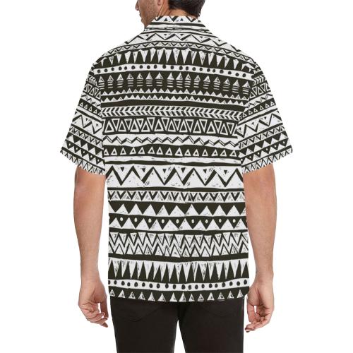 Hand draw Tribal Aztec Men Hawaiian Shirt
