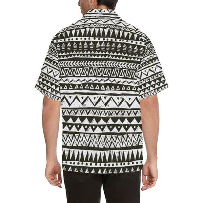 Hand draw Tribal Aztec Men Hawaiian Shirt