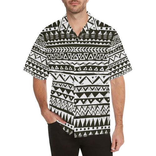 Hand draw Tribal Aztec Men Hawaiian Shirt