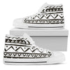 Hand draw Tribal Aztec Men High Top Shoes