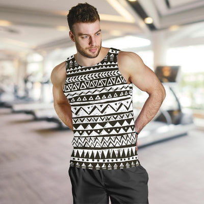 Hand draw Tribal Aztec Men Tank Top