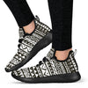 Hand Draw Tribal Aztec Mesh Knit Sneakers Shoes
