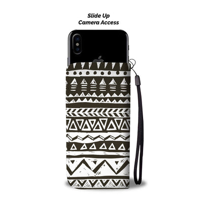 Hand draw Tribal Aztec Wallet Phone case
