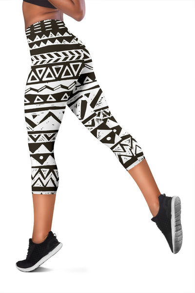 Hand Draw Tribal Aztec Women Capris