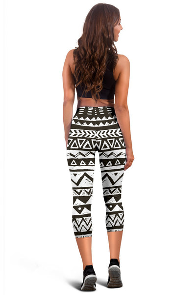 Hand Draw Tribal Aztec Women Capris