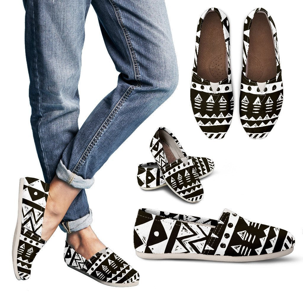 Hand draw Tribal Aztec Women Casual Shoes-JorJune.com