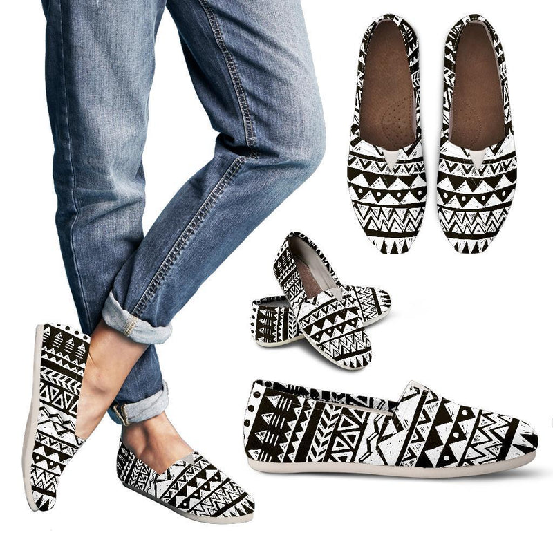 Hand draw Tribal Aztec Women Casual Shoes-JorJune.com