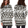 Hand draw Tribal Aztec Women Hoodie Dress