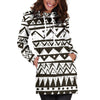 Hand draw Tribal Aztec Women Hoodie Dress