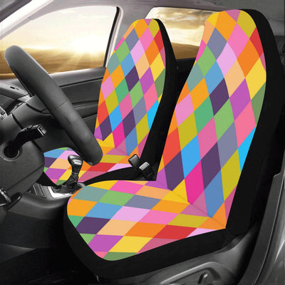 Harlequin Pattern Print Design 02 Car Seat Covers (Set of 2)-JORJUNE.COM