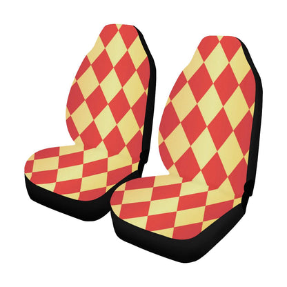 Harlequin Pattern Print Design 03 Car Seat Covers (Set of 2)-JORJUNE.COM