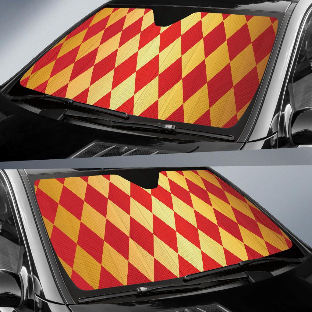 Harlequin Pattern Print Design 03 Car Sun Shade-JORJUNE.COM