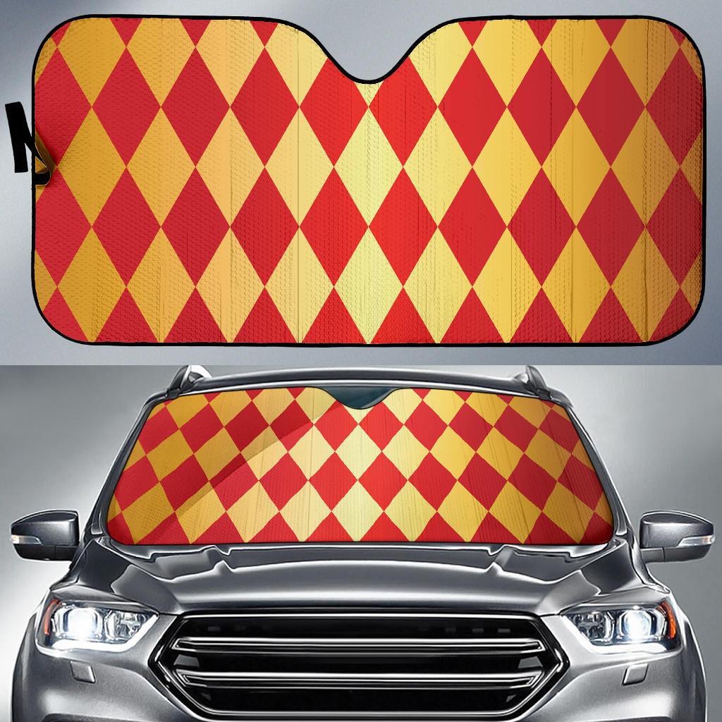 Harlequin Pattern Print Design 03 Car Sun Shade-JORJUNE.COM