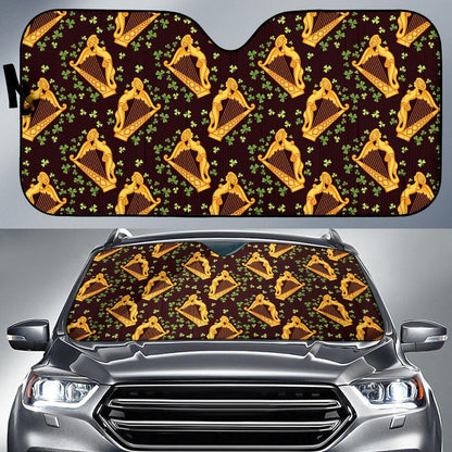 Harp Pattern Print Design 02 Car Sun Shade-JORJUNE.COM