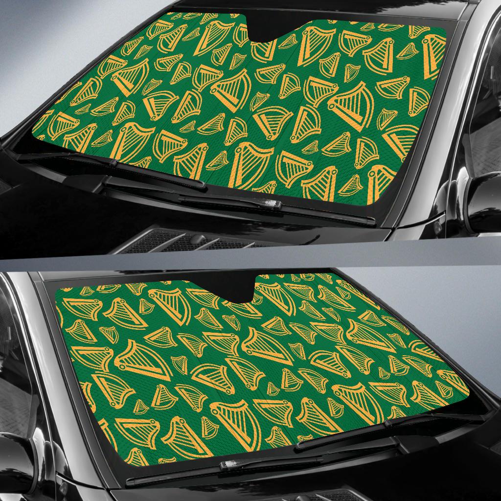 Harp Pattern Print Design 03 Car Sun Shade-JORJUNE.COM