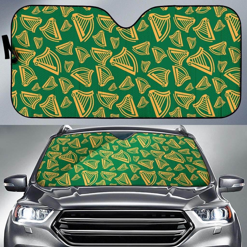 Harp Pattern Print Design 03 Car Sun Shade-JORJUNE.COM