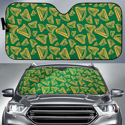 Harp Pattern Print Design 03 Car Sun Shade-JORJUNE.COM