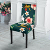 Hawaiian Flower Design with SeaTurtle Print Dining Chair Slipcover-JORJUNE.COM