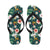 Hawaiian Flower Design with SeaTurtle Print Flip Flops-JorJune