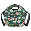 Hawaiian Flower Design with SeaTurtle Print Neoprene Lunch Bag-JorJune