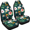 Hawaiian Flower Design with SeaTurtle Print Universal Fit Car Seat Covers-JorJune