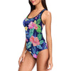 Hawaiian Tropical Hibiscus Neon Women One Piece Swimsuit