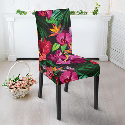 Hawaiian Flower Hibiscus tropical Dining Chair Slipcover-JORJUNE.COM