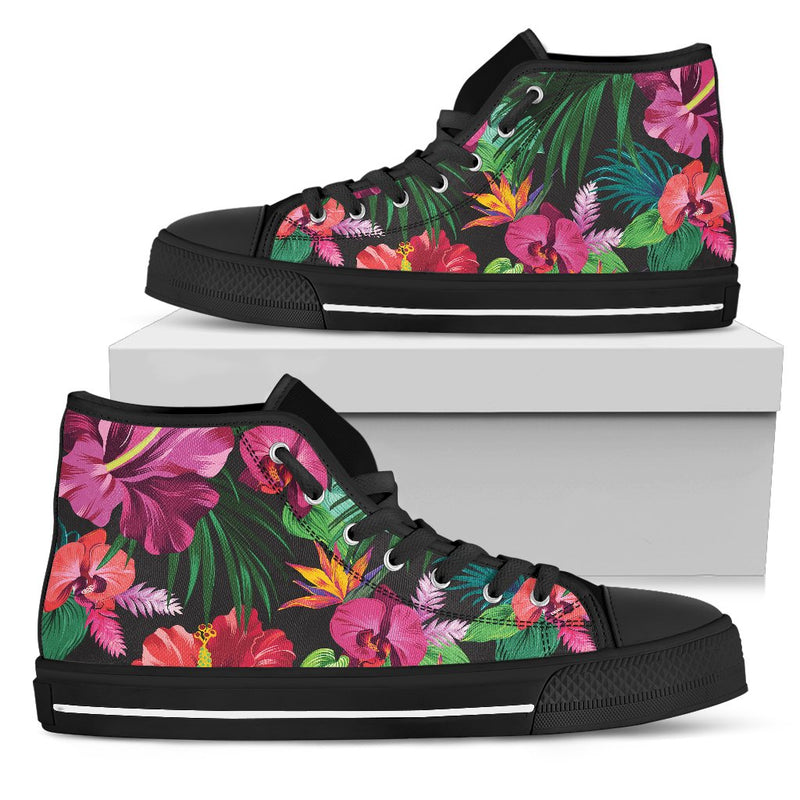 Hawaiian Flower Hibiscus tropical Men High Top Shoes