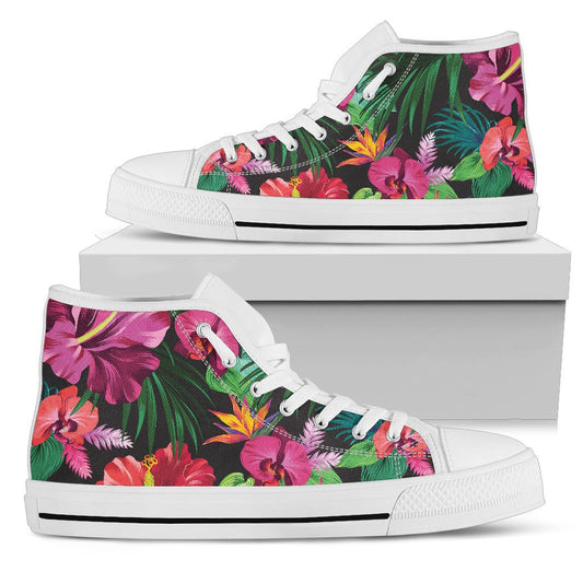 Hawaiian Flower Hibiscus tropical Men High Top Shoes