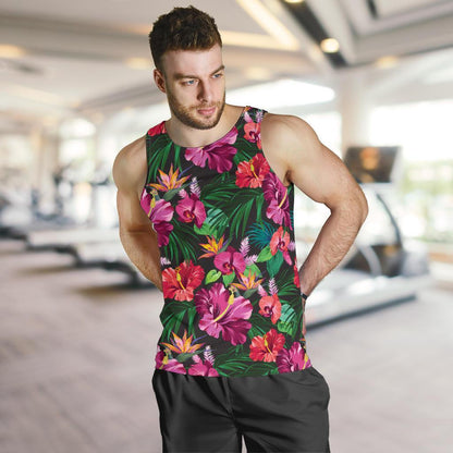 Hawaiian Flower Hibiscus tropical Men Tank Top