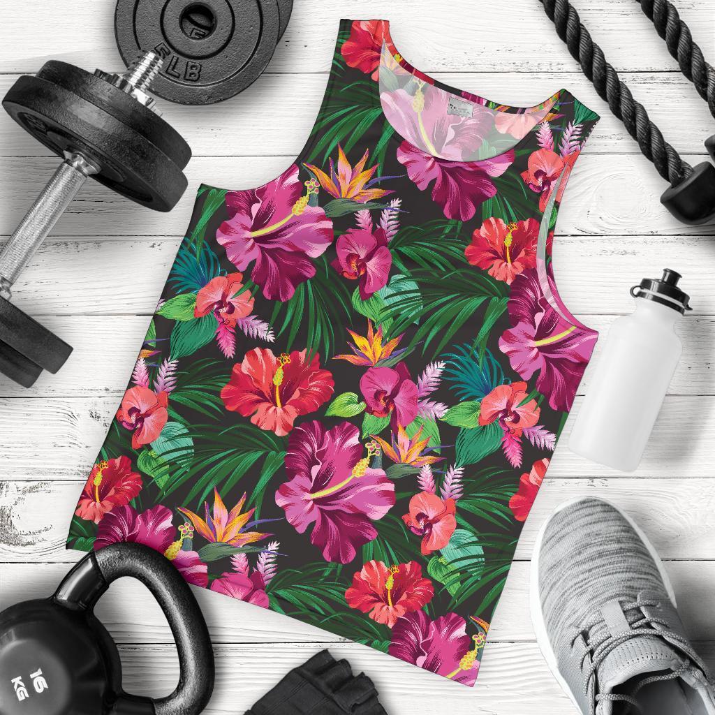Hawaiian Flower Hibiscus tropical Men Tank Top