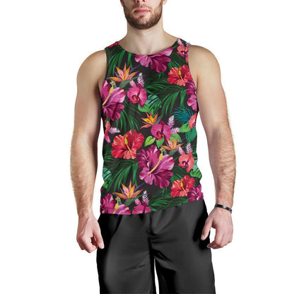 Hawaiian Flower Hibiscus tropical Men Tank Top