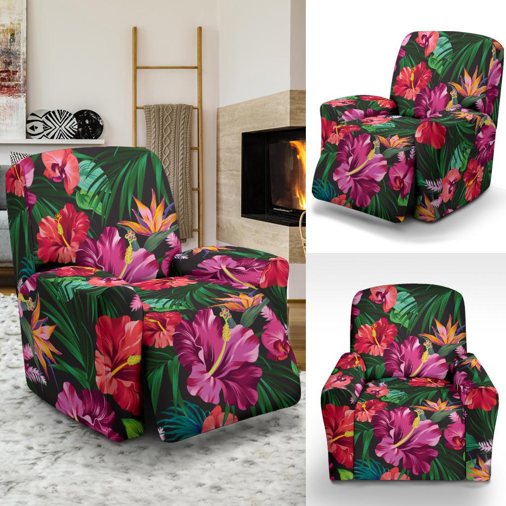 Hawaiian Flower Hibiscus tropical Recliner Slipcover-JORJUNE.COM