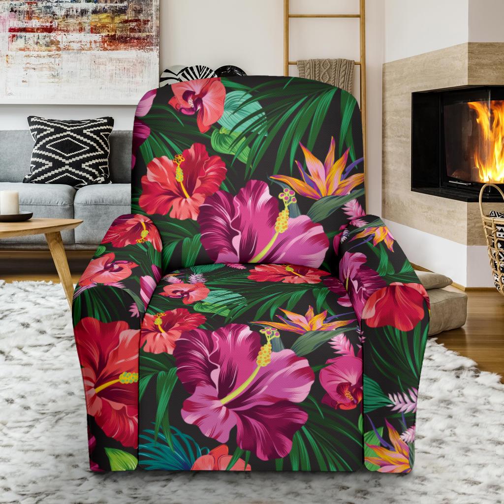 Hawaiian Flower Hibiscus tropical Recliner Slipcover-JORJUNE.COM