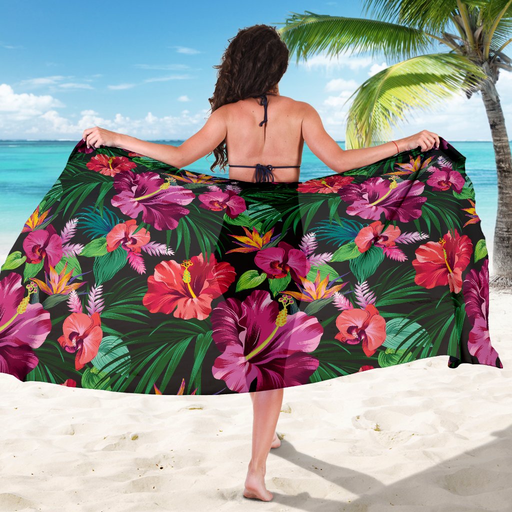 Hawaiian Flower Hibiscus Tropical Sarong Pareo Wrap