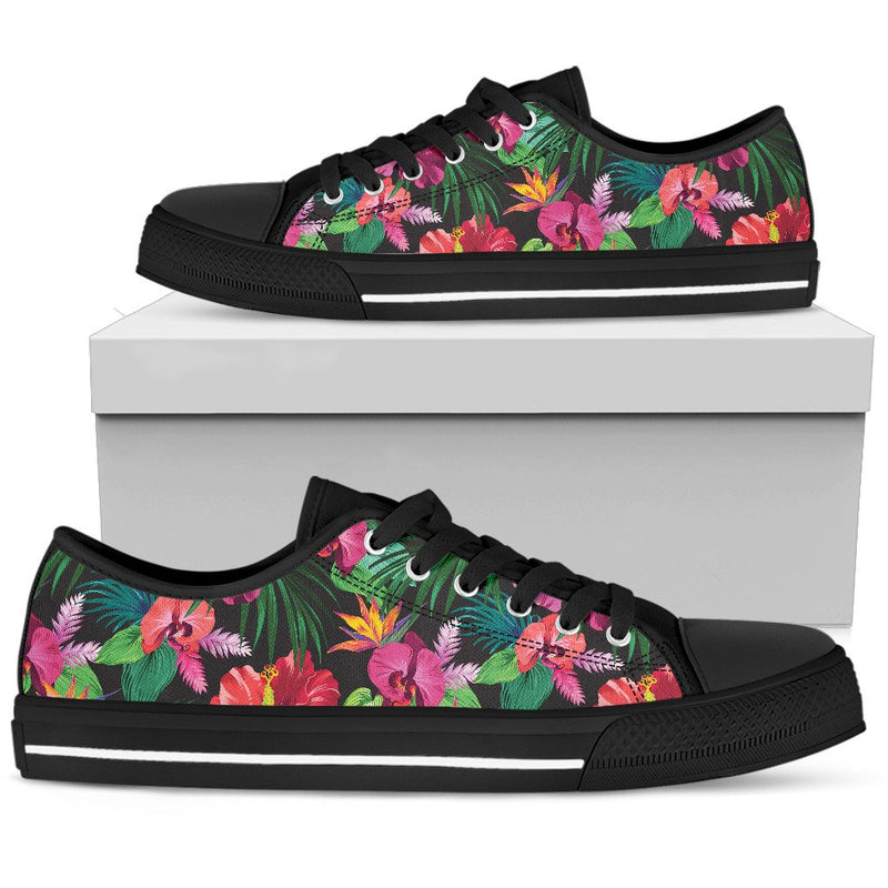 Hawaiian Flower Hibiscus tropical Women Low Top Shoes