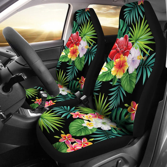 Hibiscus Hawaiian flower tropical Universal Fit Car Seat Covers
