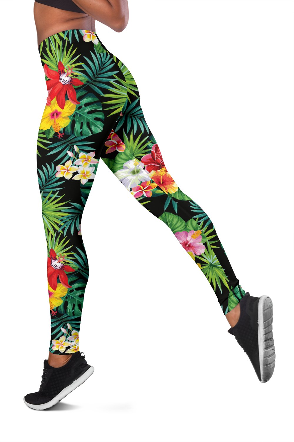 Hawaiian Flower Jungle Green Women Leggings