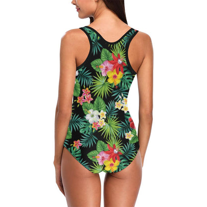 Hibiscus Hawaiian flower tropical Women's One Piece Swimsuit (Model S04)