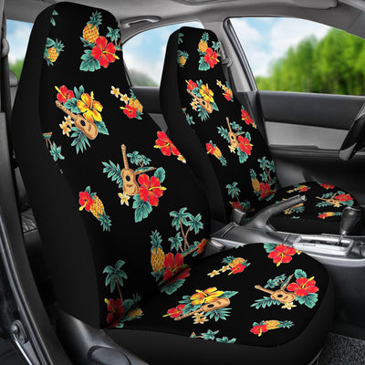 Hawaiian Flower Themed Print Universal Fit Car Seat Covers