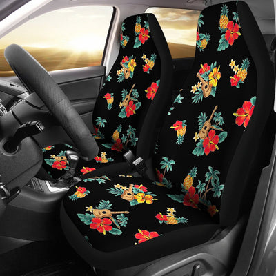 Hawaiian Flower Themed Print Universal Fit Car Seat Covers