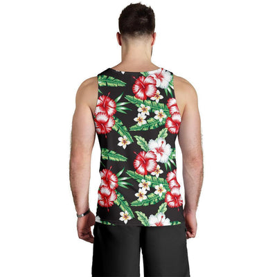 Hawaiian flower tropical leaves Men Tank Top