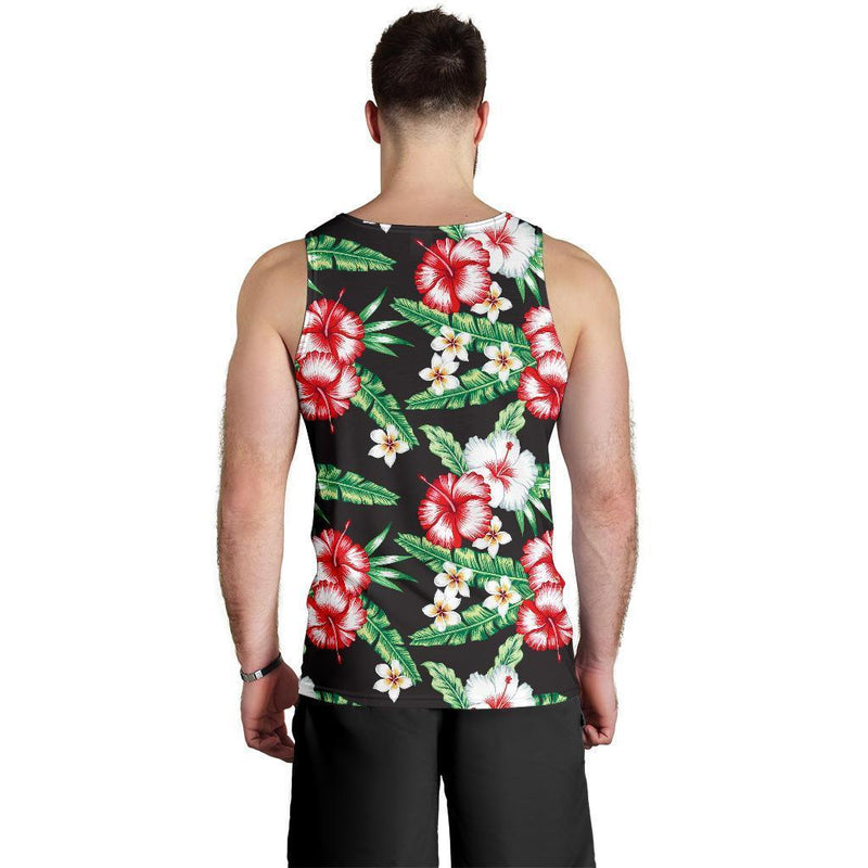 Hawaiian flower tropical leaves Men Tank Top